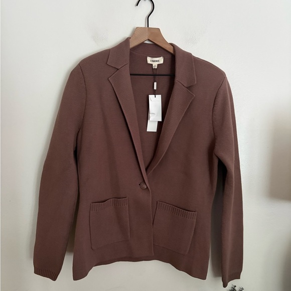 L'AGENCE Jackets & Blazers - L'AGENCE Lacey Solid Knit Blazer Elegant Taupe Mauve Chic Women’s Medium NWT